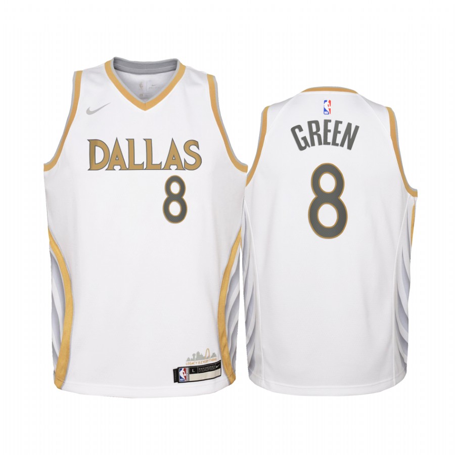 Dallas Mavericks Josh Green City Edition White Youth Jersey - Swingman