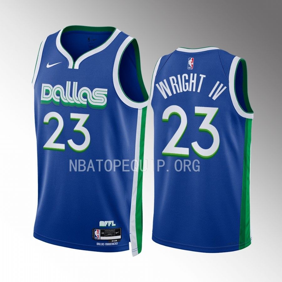 Dallas Mavericks McKinley Wright IV City Edition Blue #23 Jersey Swingman