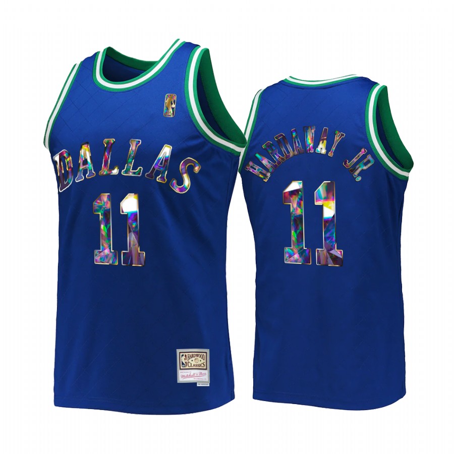 Dallas Mavericks Tim Hardaway Jr. 75th Anniversary Diamond #11 Blue Retro Jersey