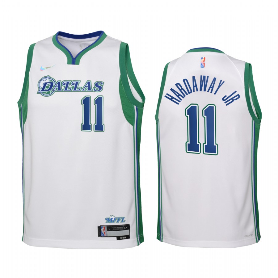 Dallas Mavericks Tim Hardaway Jr. City Edition White Youth Jersey 75th Season #11