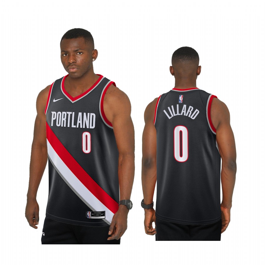 Damian Lillard Portland Trail Blazers Black Icon Jersey