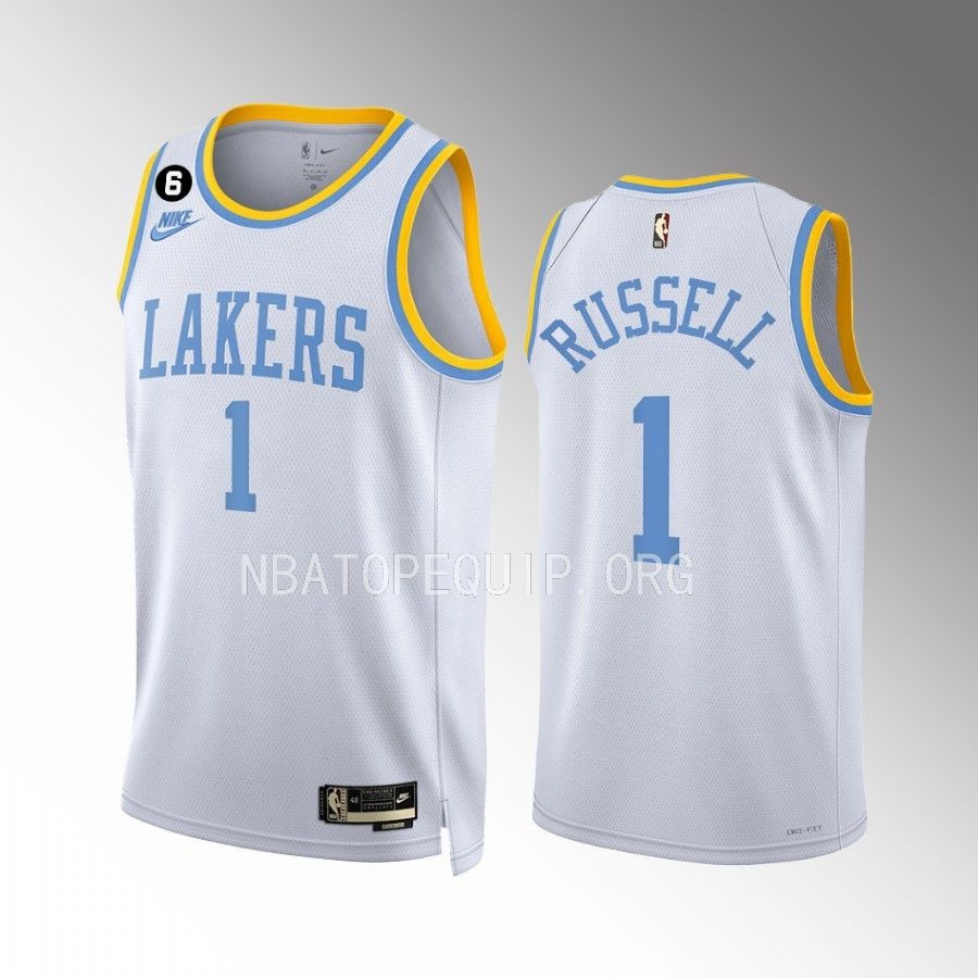 D'Angelo Russell Los Angeles Lakers White #1 Classic Edition Jersey Swingman