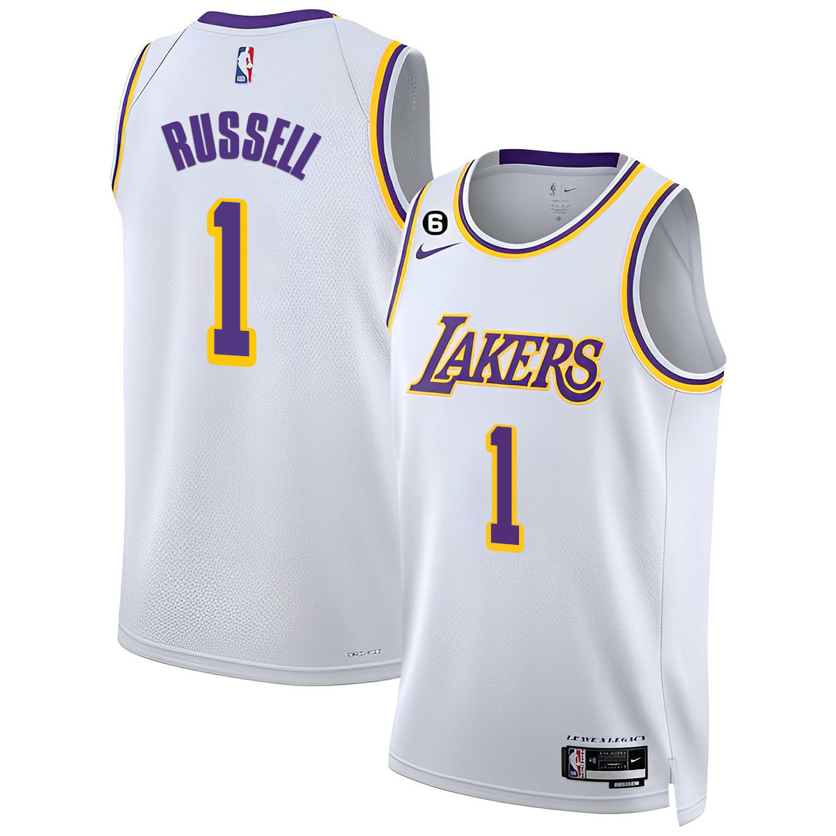 D'Angelo Russell Men's Los Angeles Lakers Collection Association Jersey - All Stitched