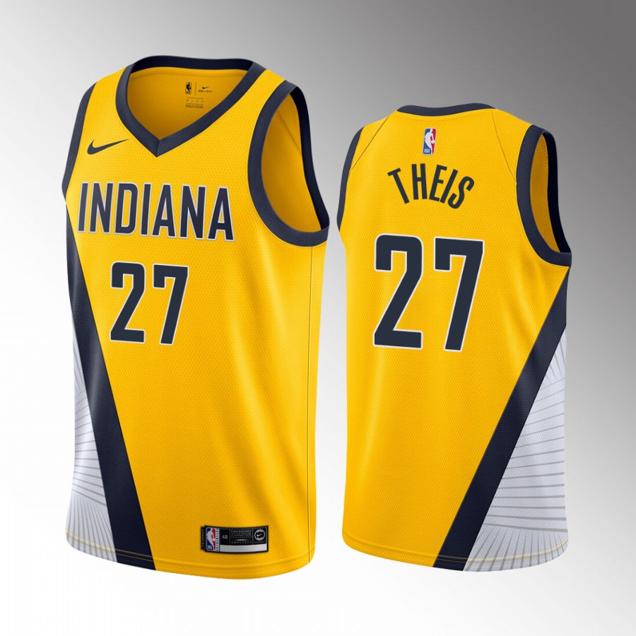 Daniel Theis Indiana Pacers #27 Gold Jersey Statement Edition Swingman
