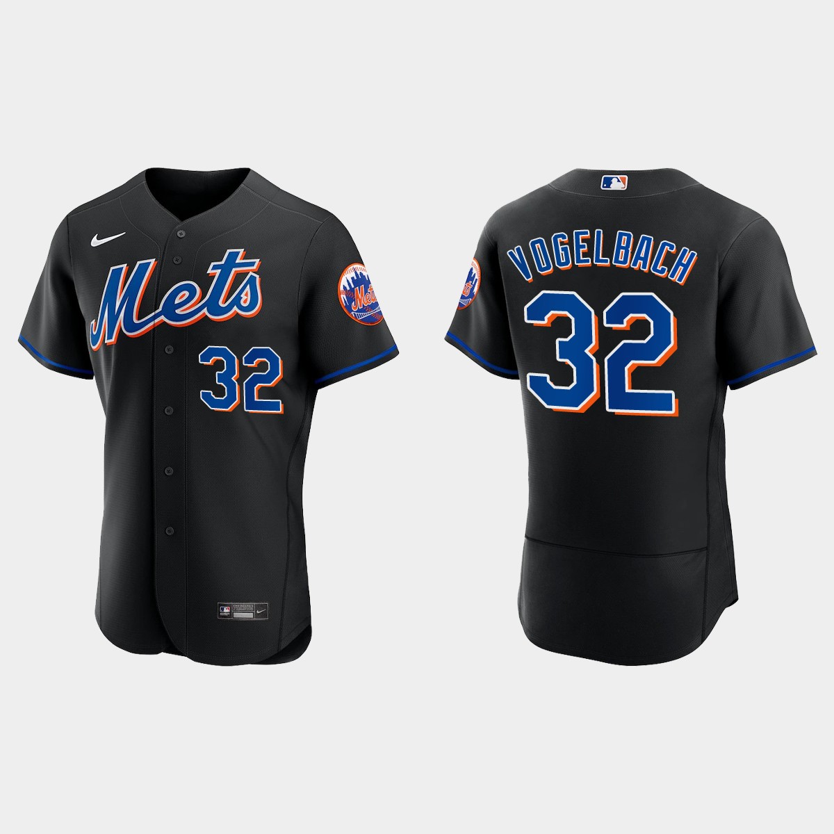 Daniel Vogelbach New York Mets Alternate Jersey - Black