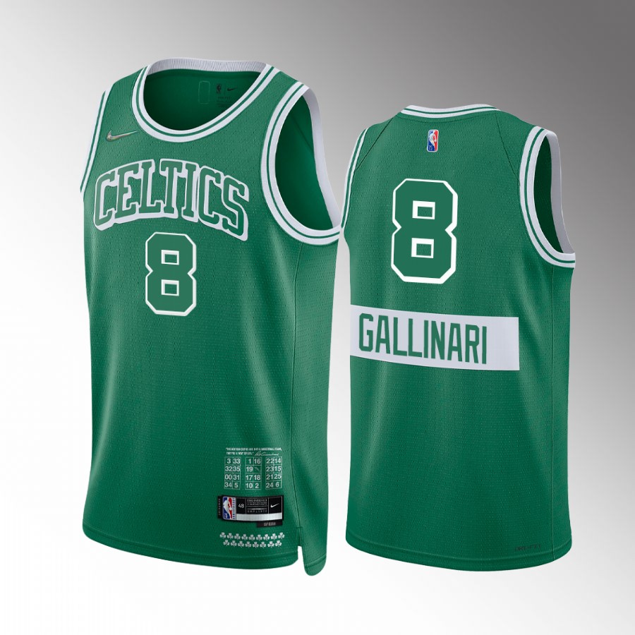 Danilo Gallinari #8 Boston Celtics City Edition Green Jersey