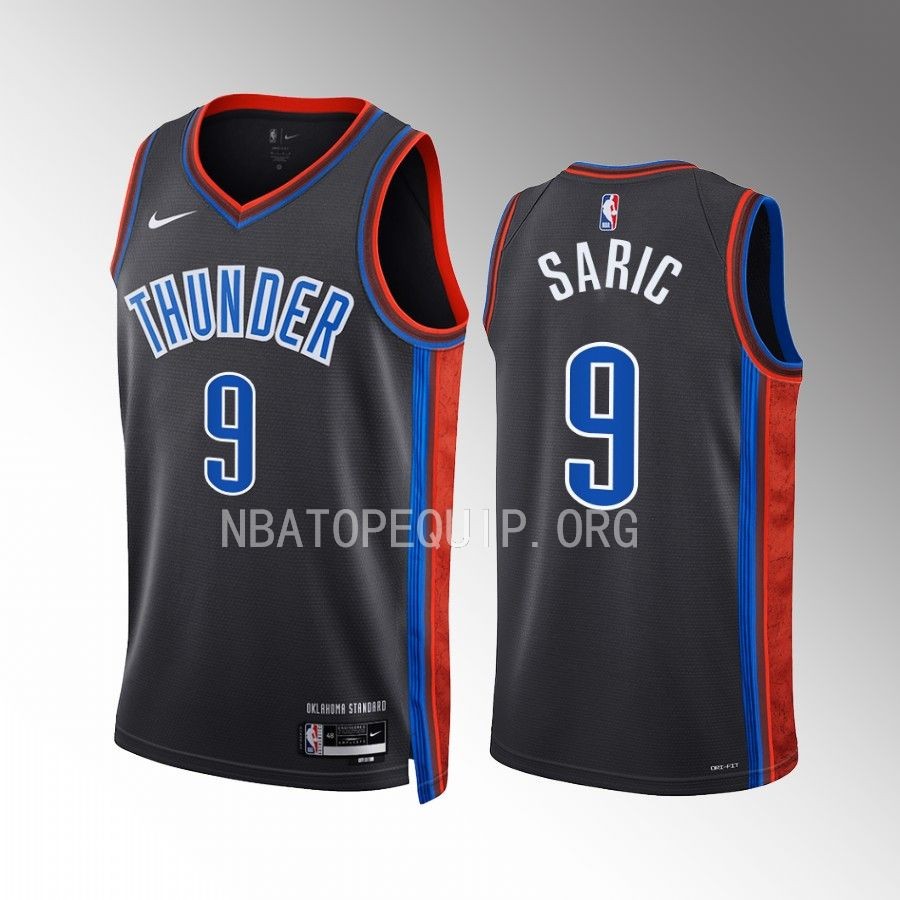 Dario Saric Oklahoma City Thunder Black #9 City Edition Jersey Swingman