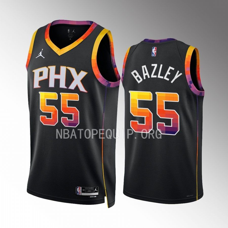 Darius Bazley Phoenix Suns Black #55 Statement Edition Jersey Swingman