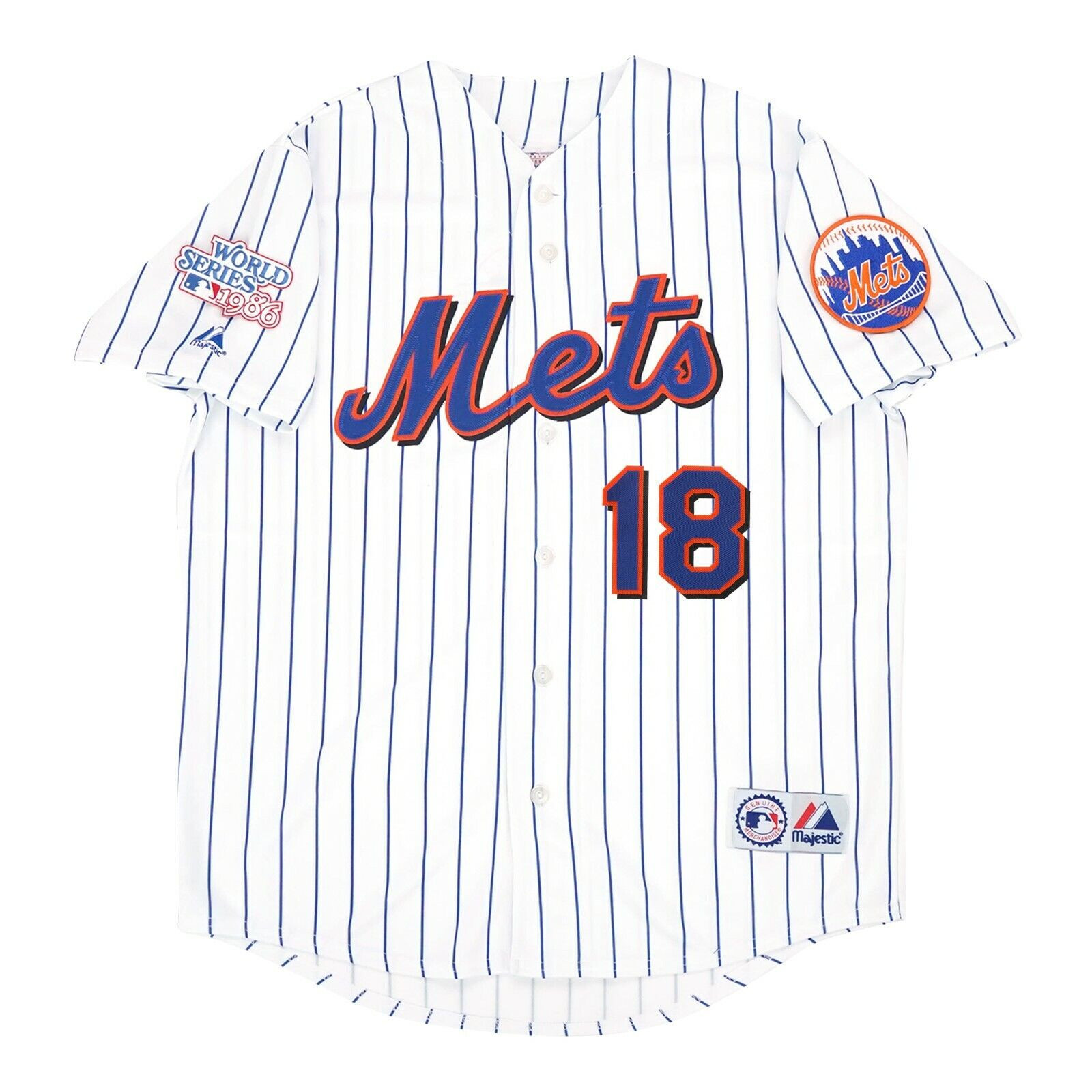 Darryl Strawberry New York Mets 1986 World Series White Jersey