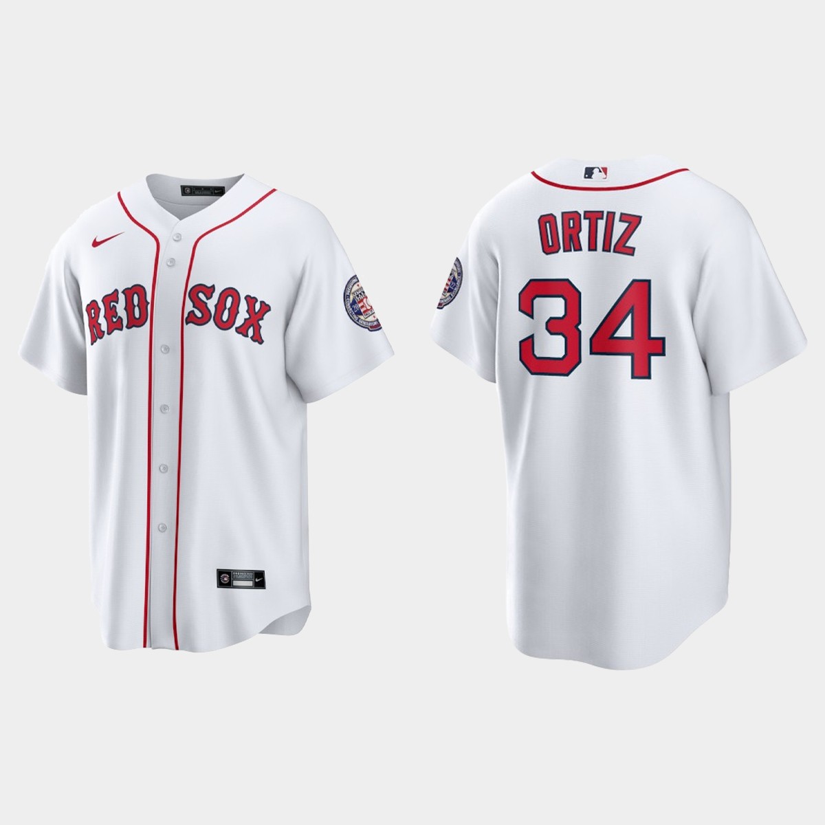 David Ortiz Boston Red Sox Hall of Fame Induction Home Jersey - White