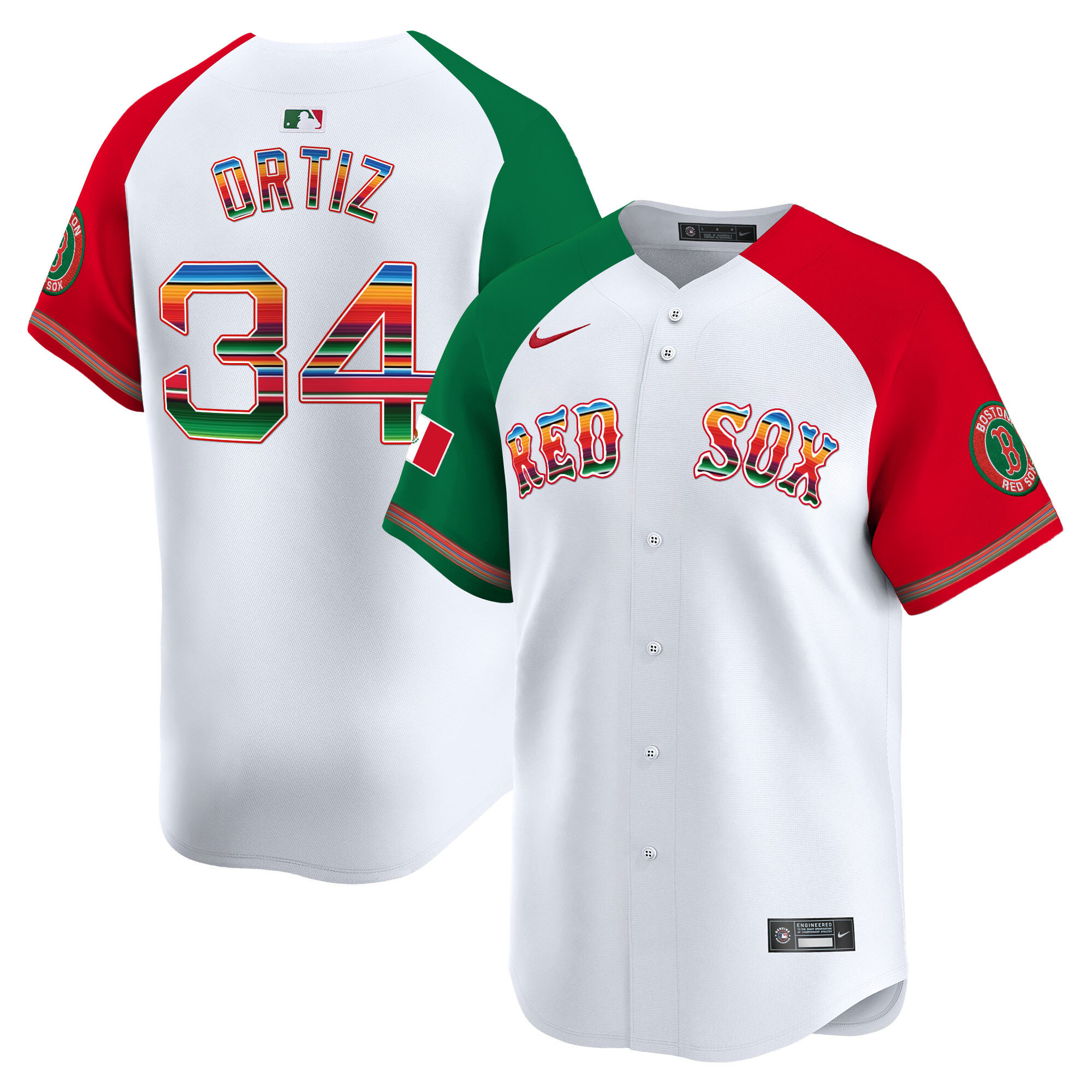 David Ortiz Men's Boston Red Sox Mexico Vapor Premier Limited Alternate Jersey - All Stitched