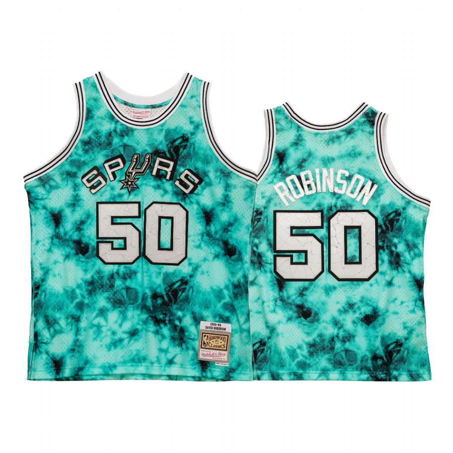 David Robinson #50 San Antonio Spurs Galaxy Jersey Teal