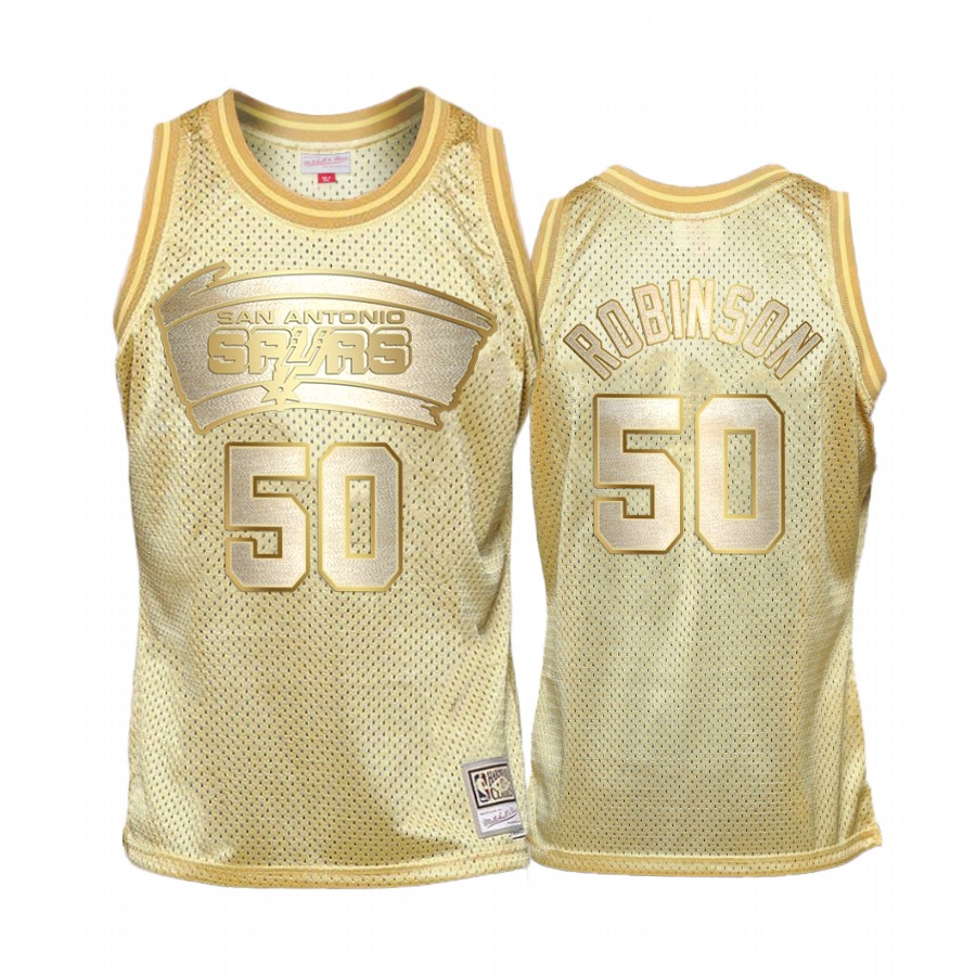 David Robinson #50 San Antonio Spurs Golden Midas SM Jersey