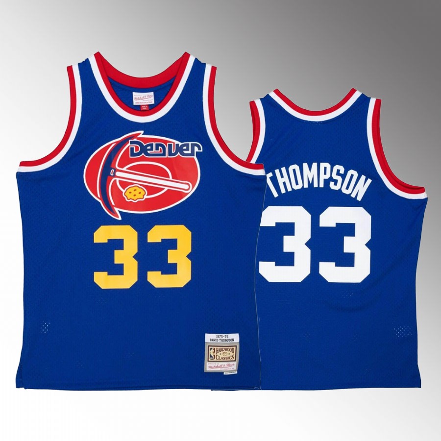 David Thompson #33 Denver Nuggets 1975-76 Hardwood Classics Royal Jersey