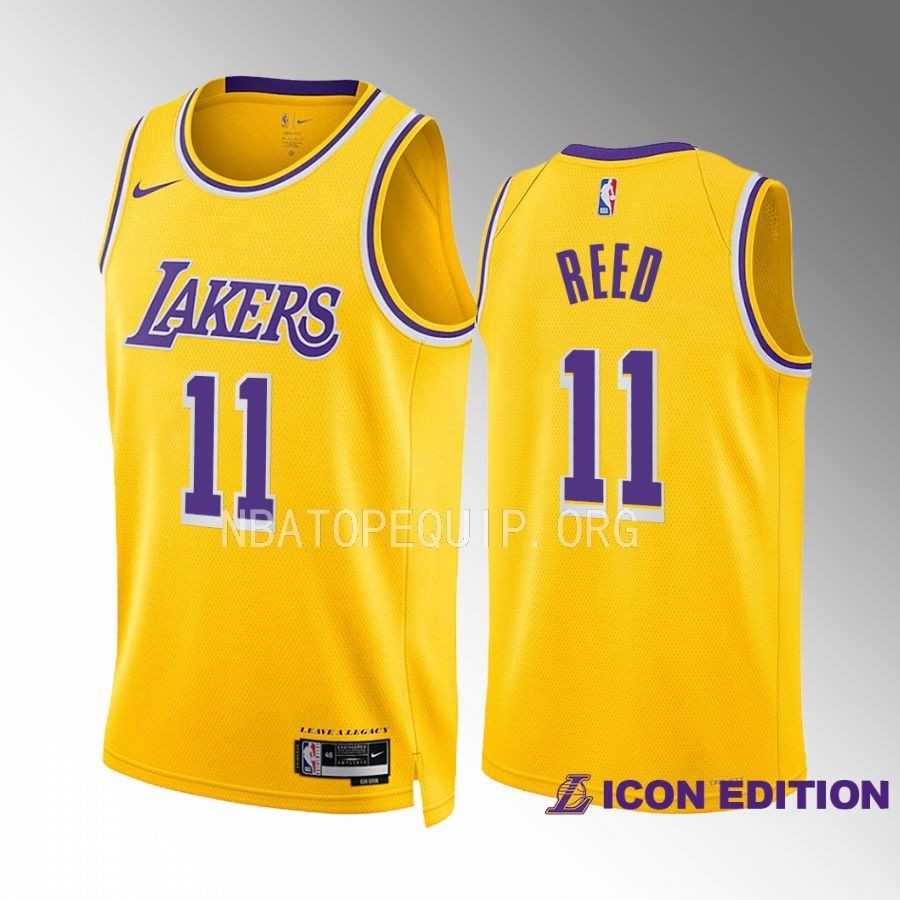 Davon Reed Los Angeles Lakers Gold Icon Edition Men Jersey Swingman