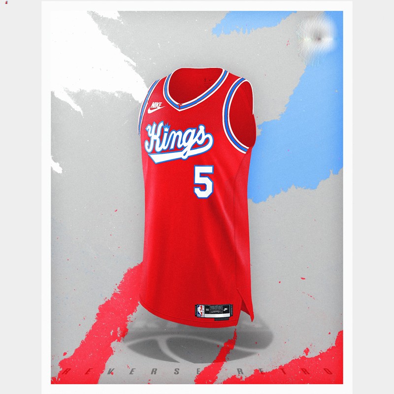 De'Aaron Fox Sacramento Kings Red #5 Jersey Reverse Retro