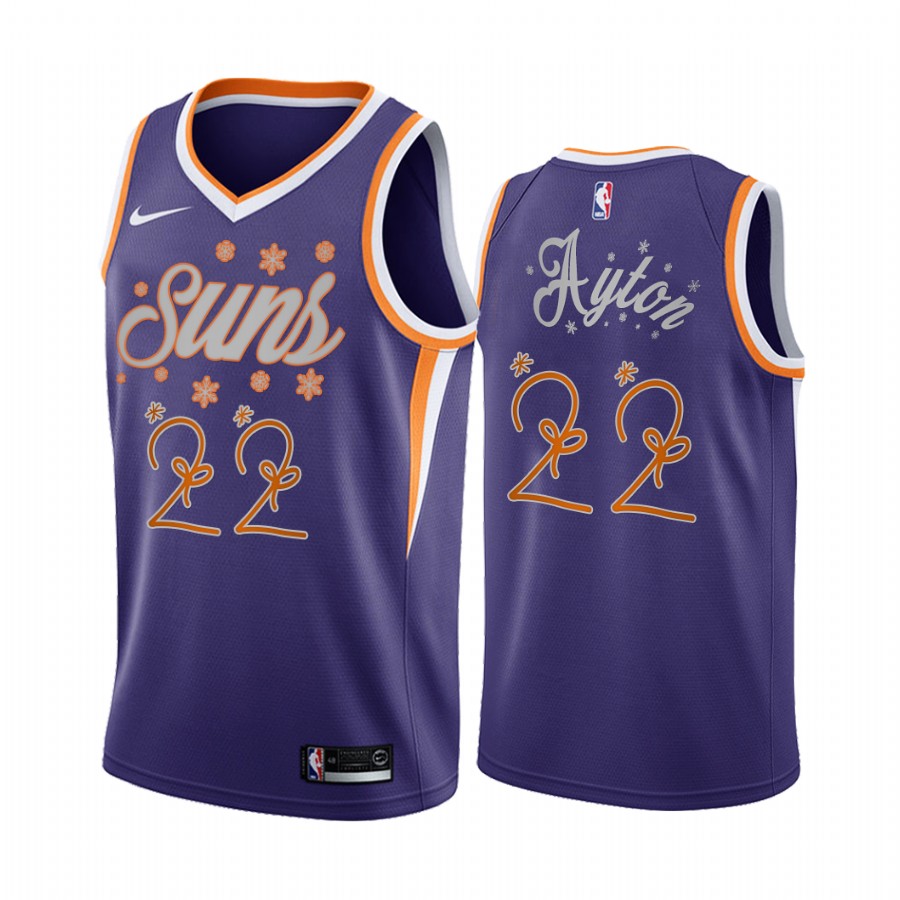 Deandre Ayton Phoenix Suns Christmas Night Purple Jersey Festive Special Edition