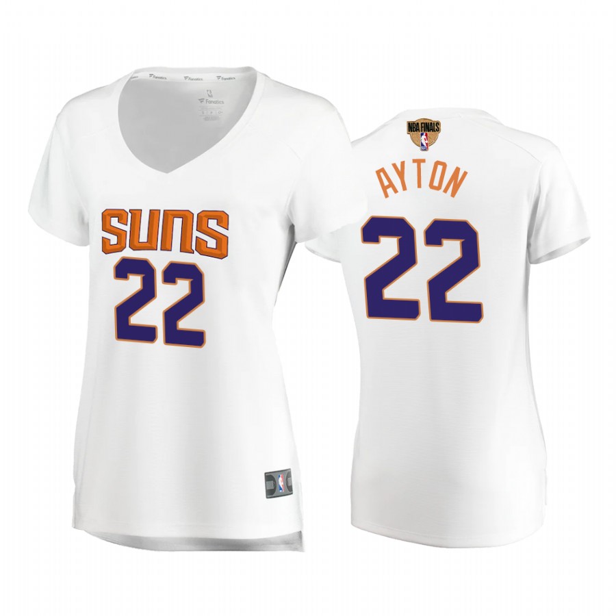 Deandre Ayton Phoenix Suns #22 White Finals Women Jersey Association Edition