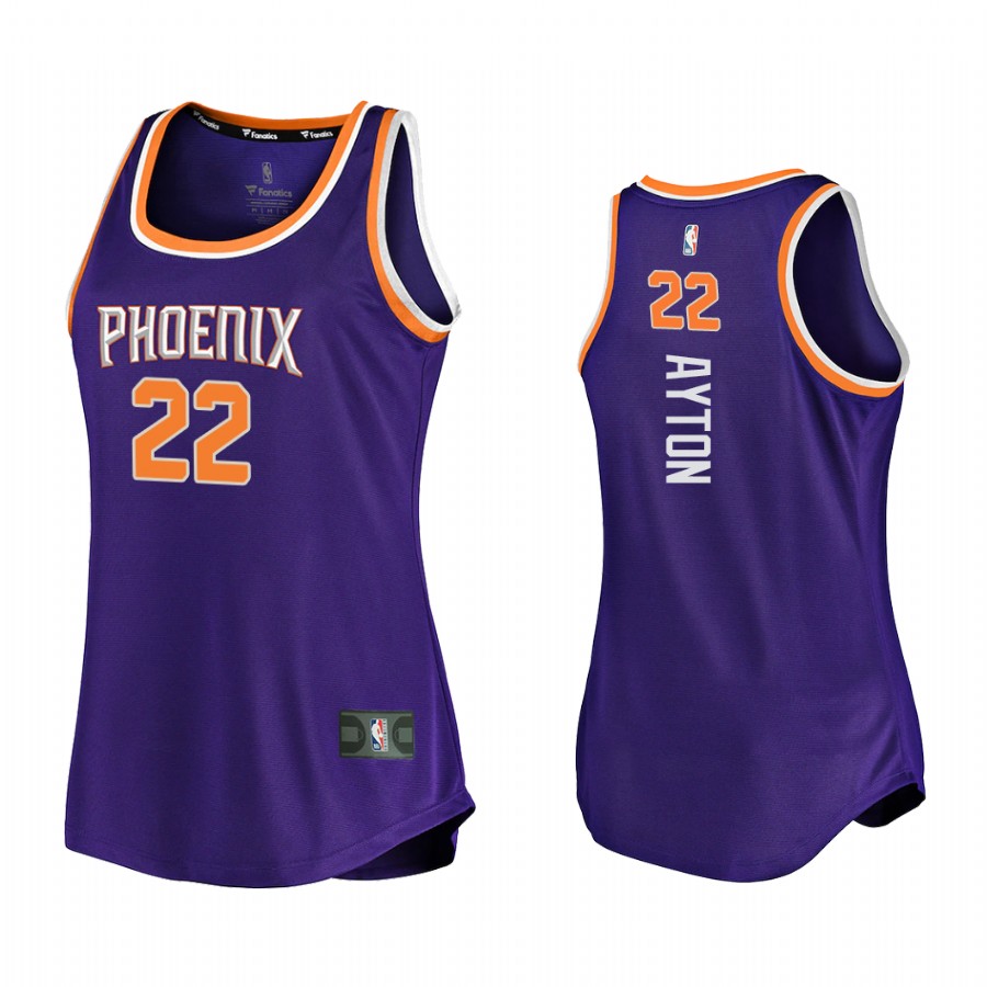 Deandre Ayton Phoenix Suns Purple Icon Edition Women Jersey Tank