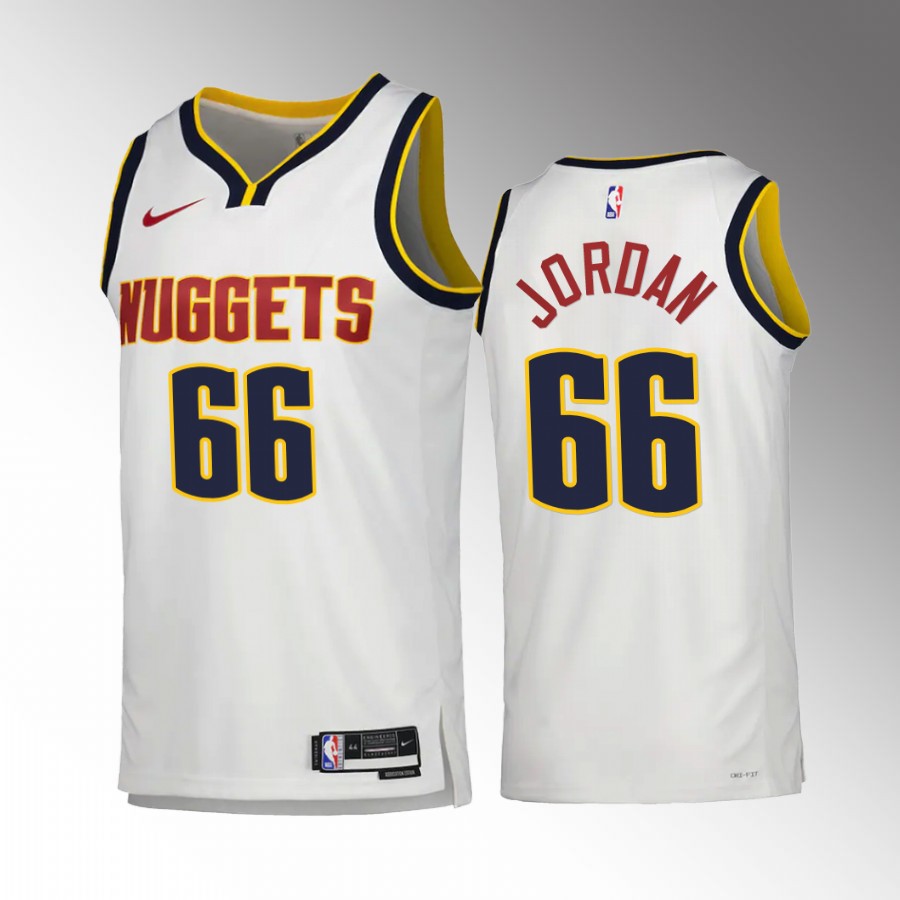 DeAndre Jordan Denver Nuggets White #66 Association Edition Jersey Swingman