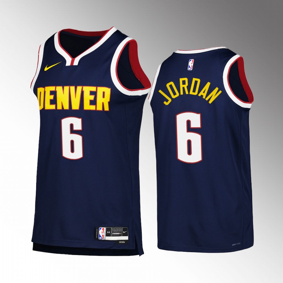 DeAndre Jordan Denver Nuggets #6 Navy Jersey Icon Edition Swingman