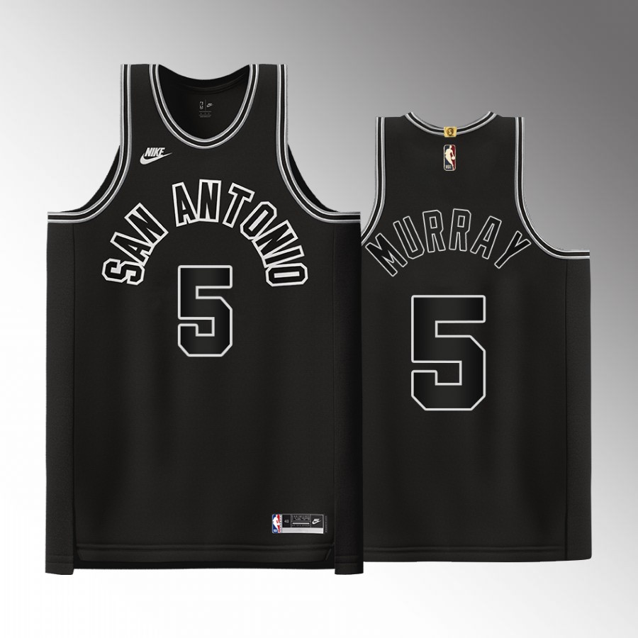 Dejounte Murray San Antonio Spurs Black #5 Classic Edition Jersey
