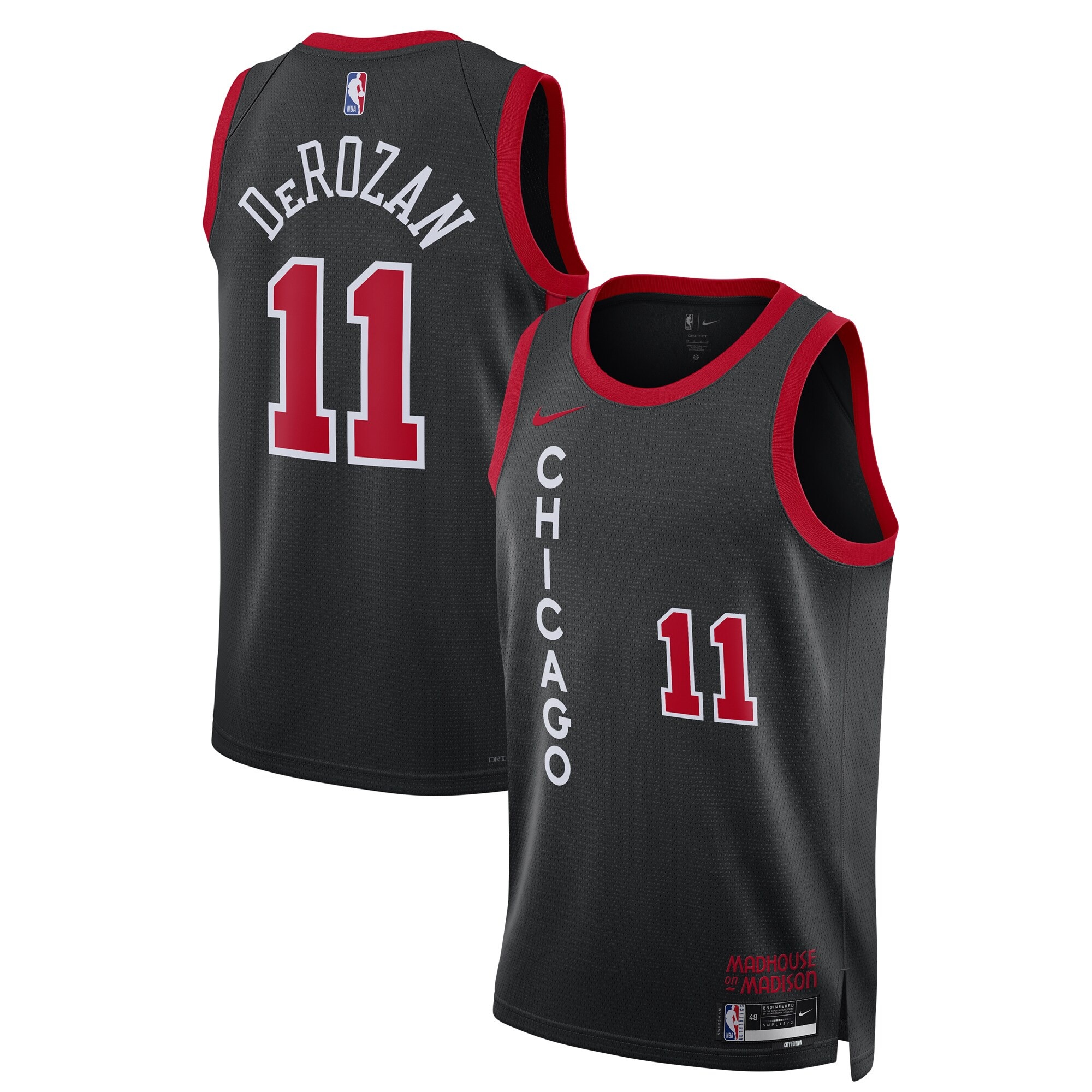 DeMar DeRozan Chicago Bulls City Edition Black Jersey - All Stitched