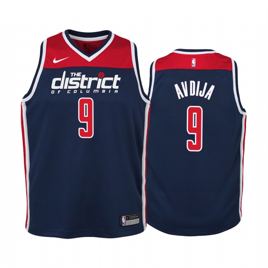 Deni Avdija Washington Wizards Youth Navy Statement Jersey Draft