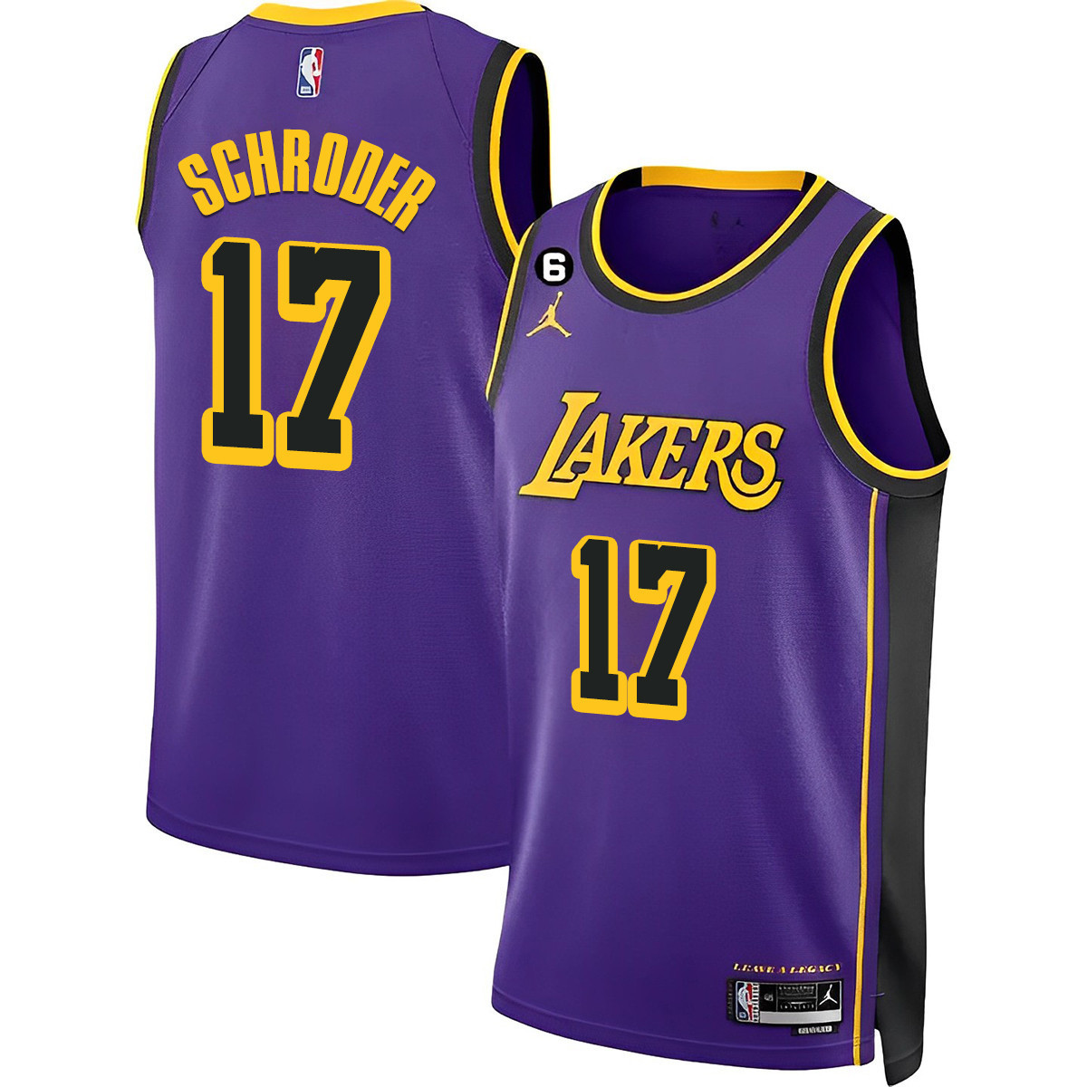 Dennis Schroder Men's Los Angeles Lakers Collection Purple Jersey - All Stitched