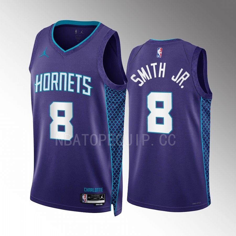Dennis Smith Jr. Charlotte Hornets Purple #8 Statement Edition Jersey Swingman