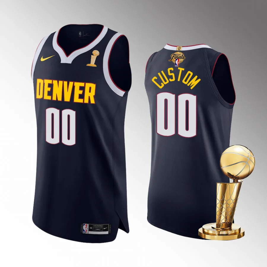 Denver Nuggets Finals Champions Custom Navy Jersey Icon