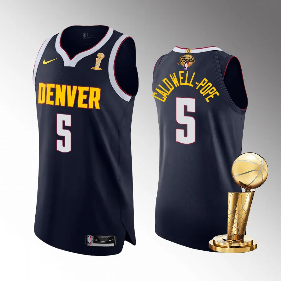 Denver Nuggets Finals Champions Kentavious Caldwell-Pope Navy Jersey Icon