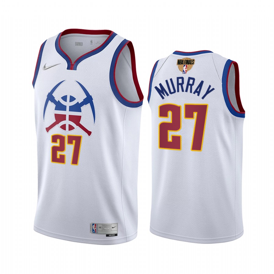 Denver Nuggets #27 Jamal Murray Playoffs White Jersey