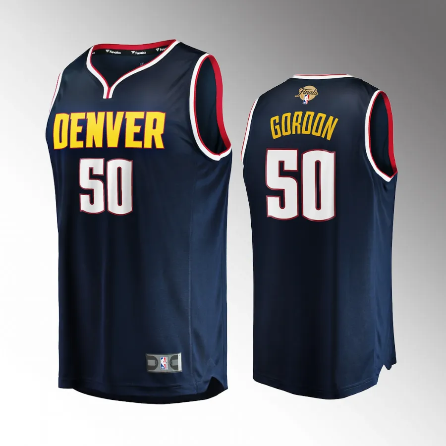 Denver Nuggets #50 Aaron Gordon Fast Break Player Jersey Finals Navy Icon Edition