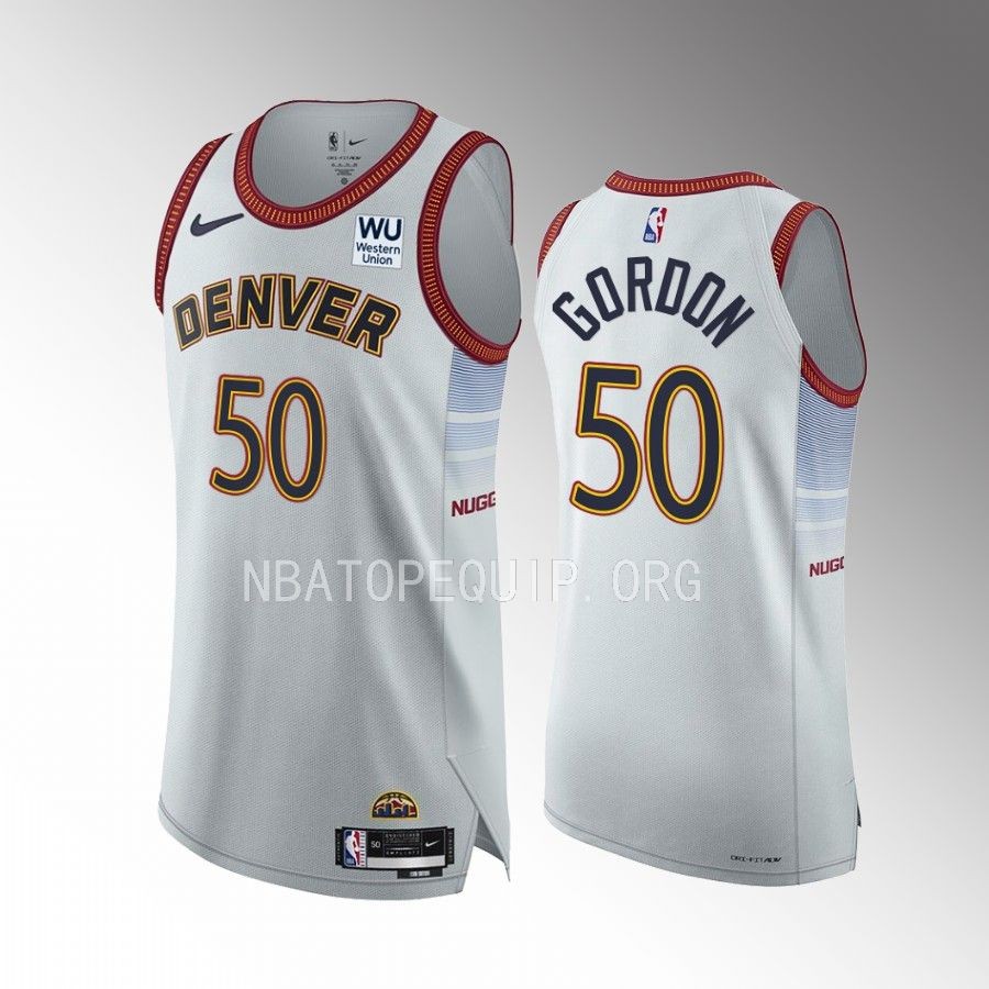 Denver Nuggets #50 Aaron Gordon White Jersey City Edition
