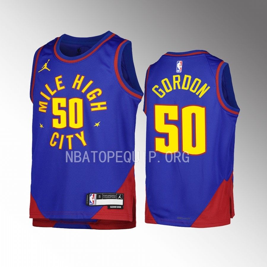Denver Nuggets Aaron Gordon Statement Edition Blue Youth Jersey Swingman #50