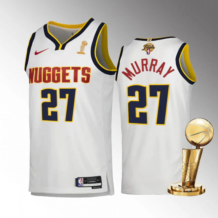 Denver Nuggets Jamal Murray Finals Champions Jersey White #27 Association