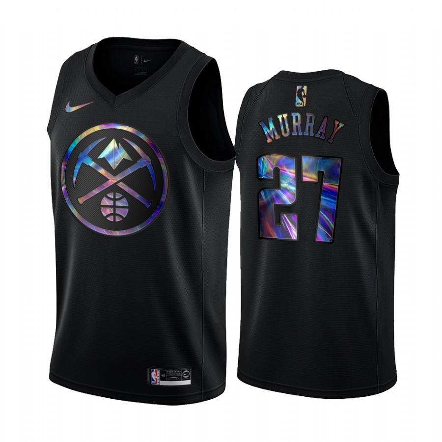 Denver Nuggets Jamal Murray #27 Jersey Iridescent HWC Collection Black Limited