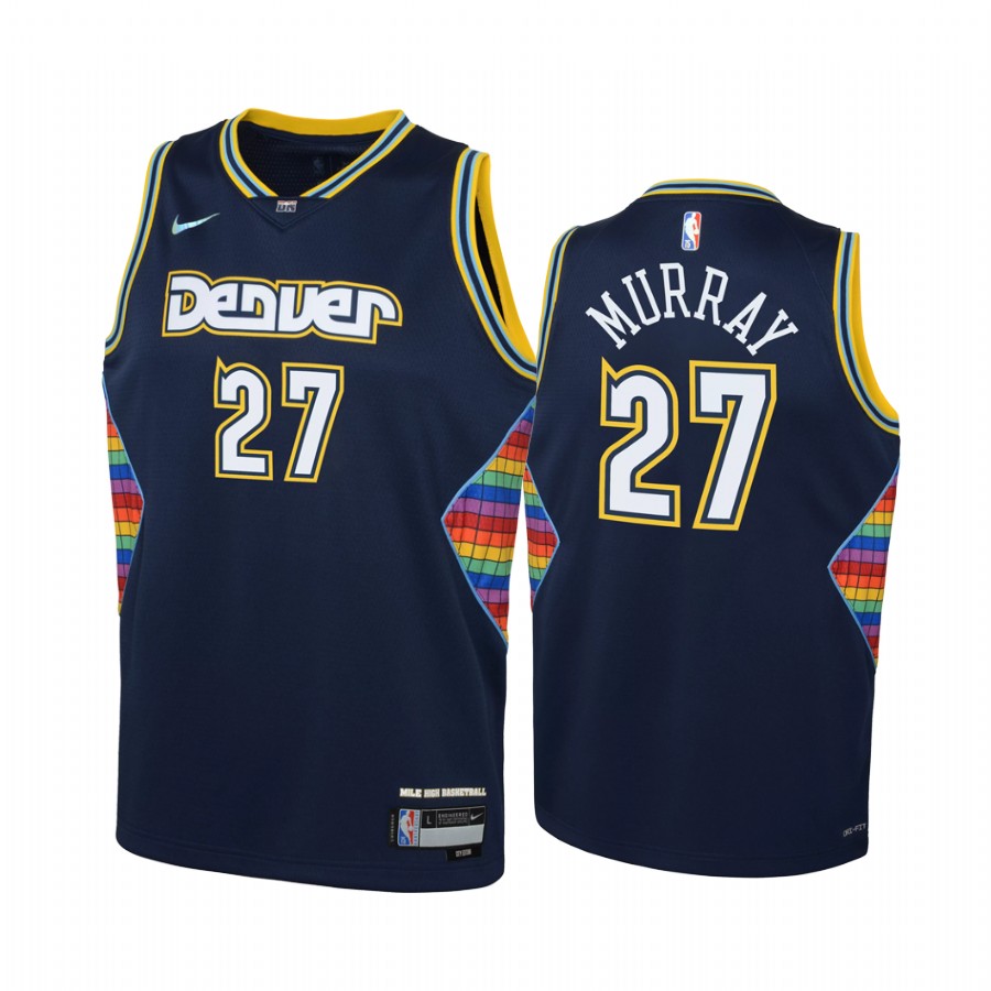 Denver Nuggets Jamal Murray City Edition Blue Youth Jersey 75th Season #27