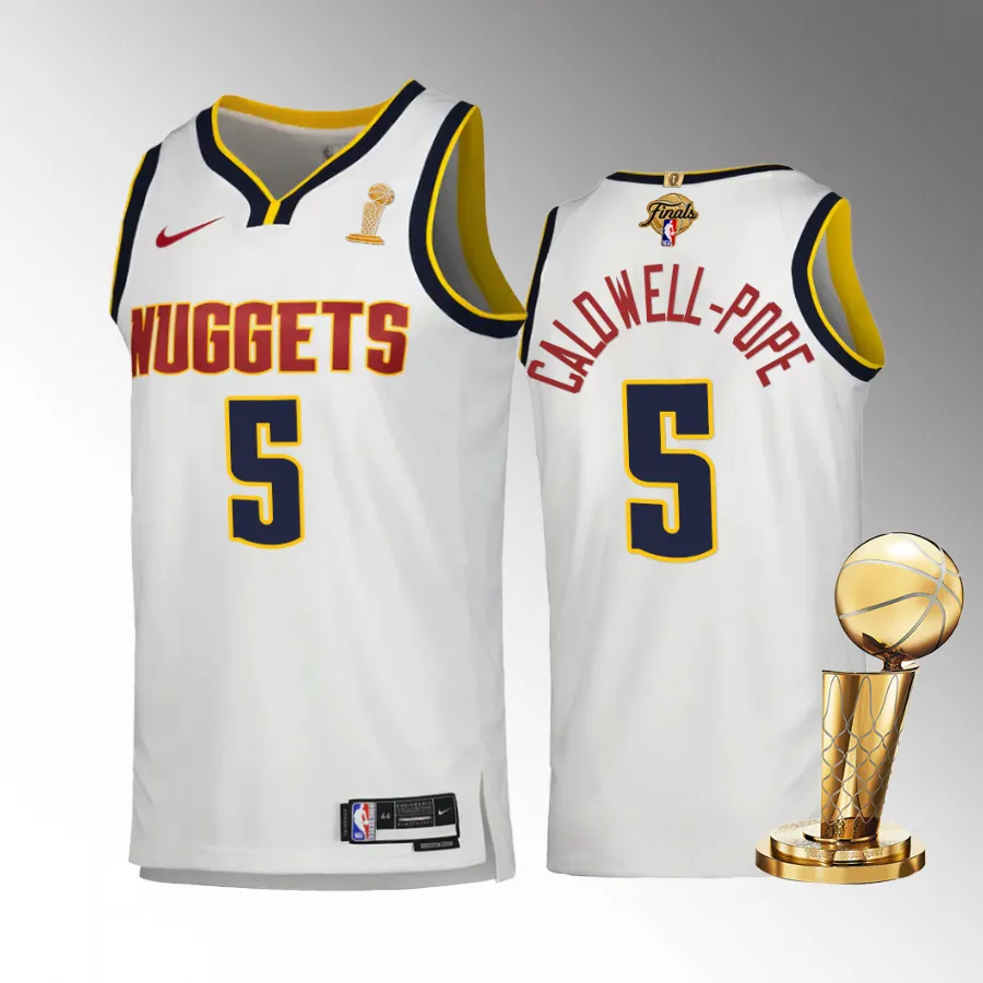Denver Nuggets Kentavious Caldwell-Pope Finals Champions Jersey White #5 Association