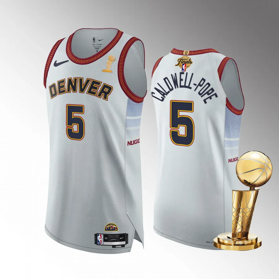 Denver Nuggets Kentavious Caldwell-Pope Finals Champions White Jersey