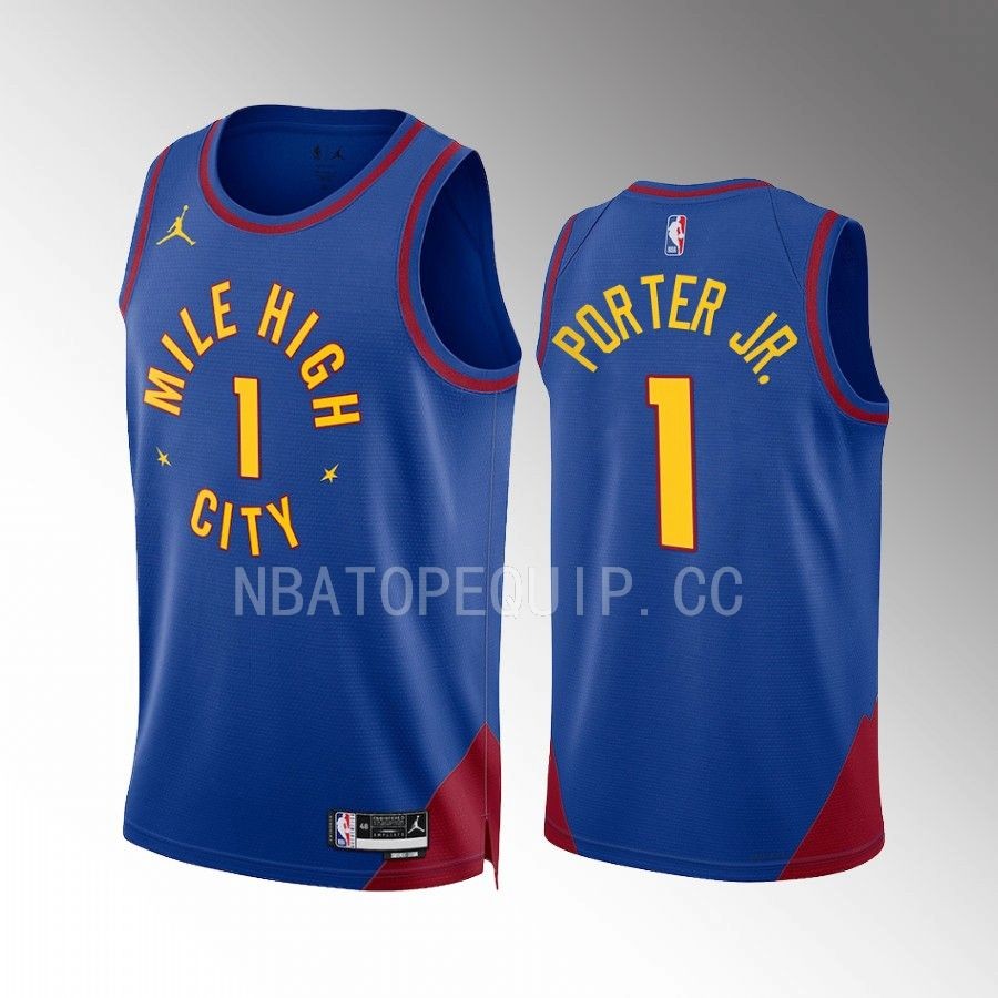 Denver Nuggets Michael Porter Jr. Statement Edition Blue #1 Jersey Mile High City