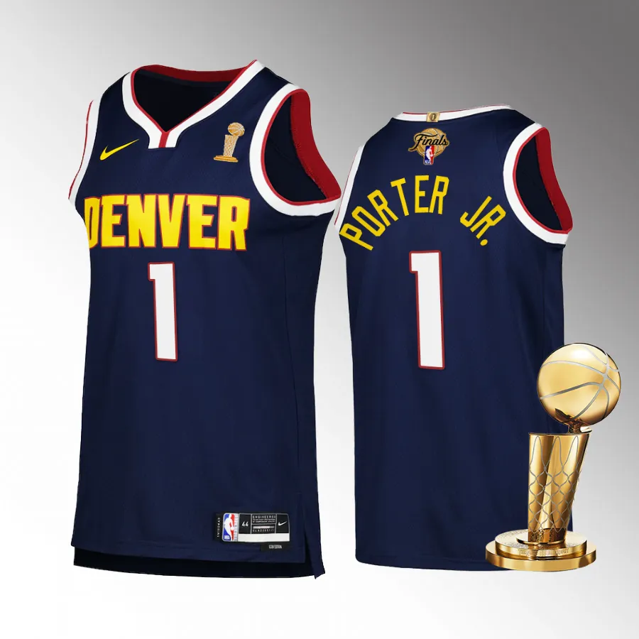 Denver Nuggets Michael Porter Jr. Finals Champions Jersey Navy #1 Icon Edition