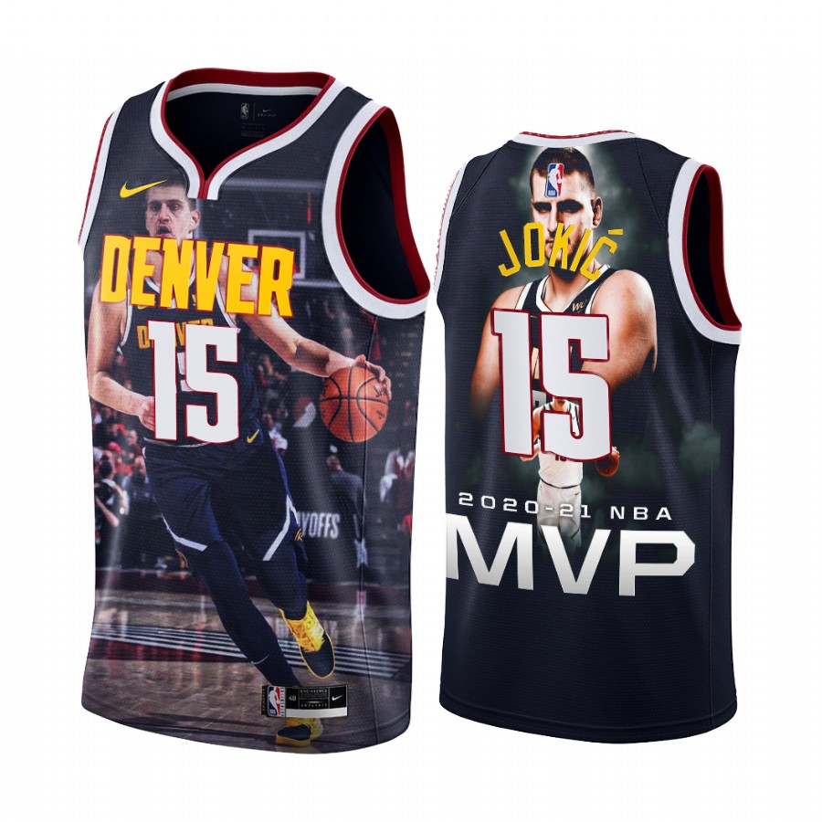 Denver Nuggets Nikola Jokic #15 Navy MVP Jersey