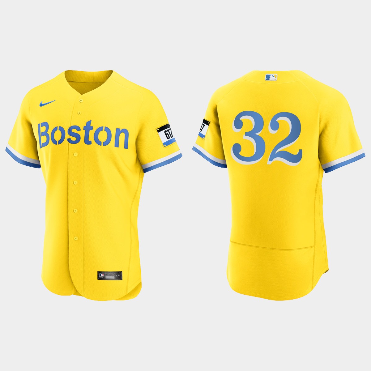 Derek Lowe Boston Red Sox City Connect Jersey - Gold Light Blue