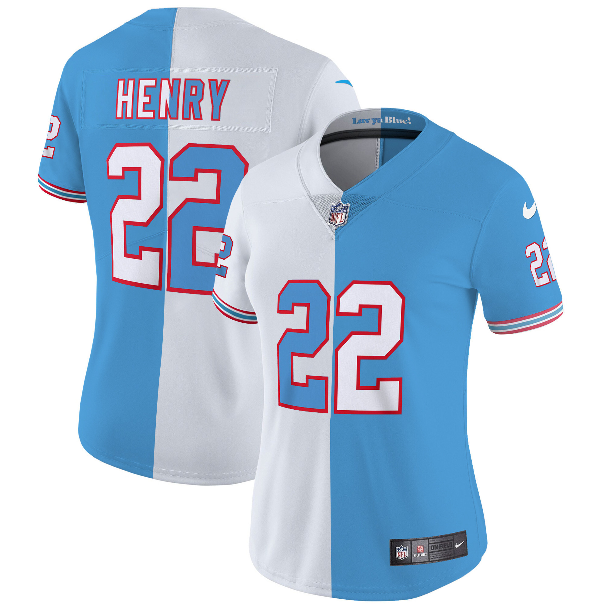 Derrick Henry Women's Tennessee Titans Throwback Limited Vapor Split Jersey