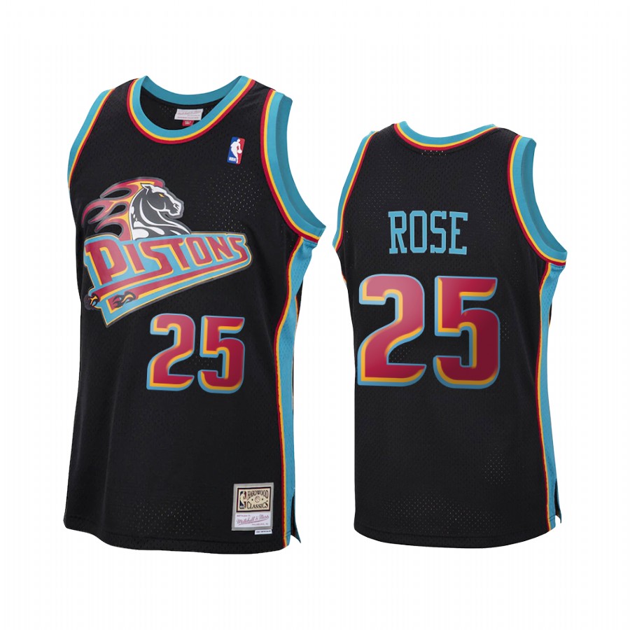 Derrick Rose Detroit Pistons Black Jersey Reload Classic