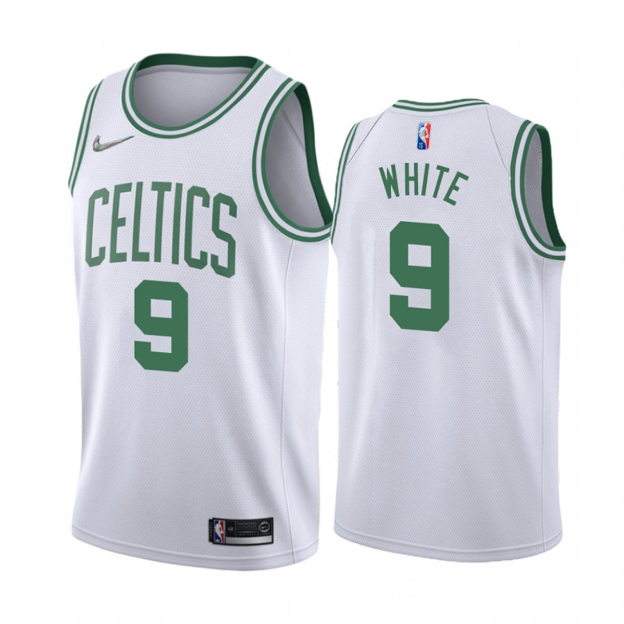 Derrick White Boston Celtics White #9 Association Edition Jersey Diamond Badge
