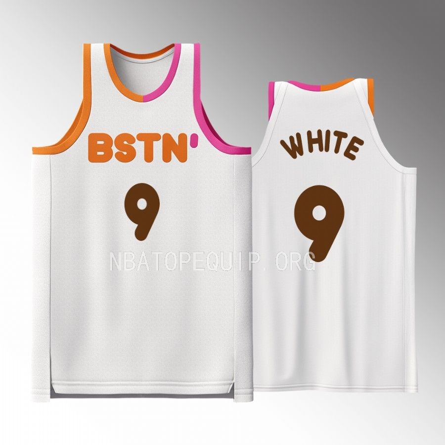 Derrick White Boston Celtics White #9 Jersey Drop Dunkin Fashion