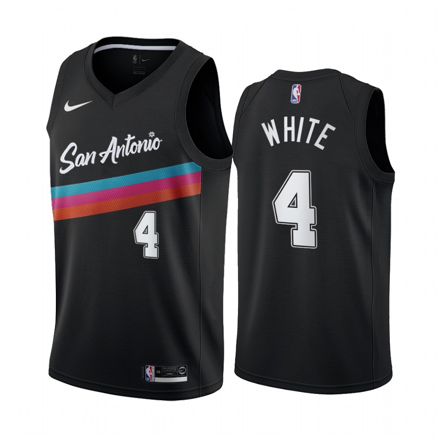 Derrick White San Antonio Spurs Black City Edition Fiesta Colors Jersey